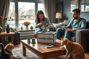 Een familie die contant geld in huis heeft voor noodgevallen.