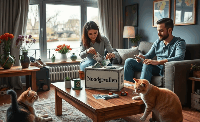 Een familie die contant geld in huis heeft voor noodgevallen.