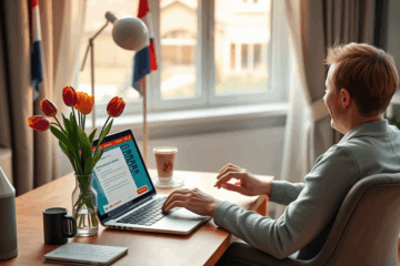 Afbeelding van een huis en hypotheekdocumenten, symbool voor eenvoudige hypotheekgoedkeuring