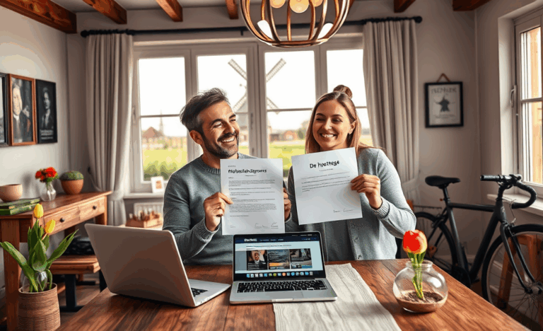 Een persoon die snel een hypotheeklening afsluit voor een nieuwe woning.