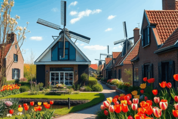 Afbeelding van een laptop waarop een gezin een online lening aanvraagt voor hun droomhuis