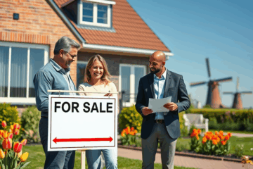 Een gezin aan tafel, bezig met het herfinancieren van hun hypotheek voor financiële voordelen