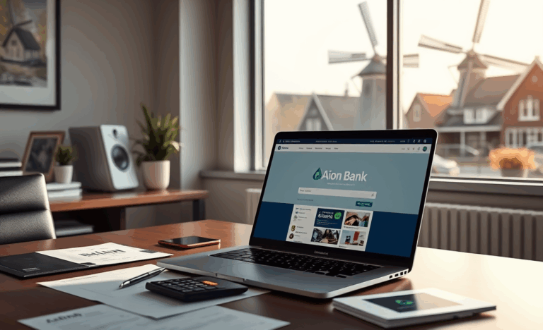 Een man plant zijn financiën met behulp van een persoonlijke lening van Aion Bank