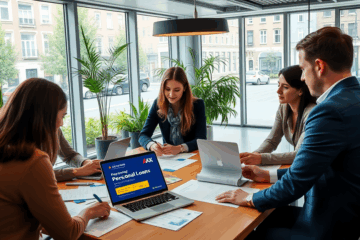 Afbeelding van een persoon die financiële documenten bekijkt, symbool van een persoonlijke lening bij AXA Bank België.