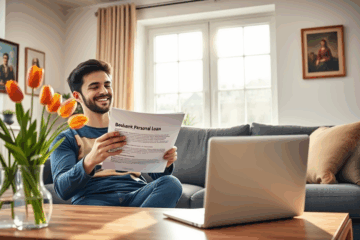 Een afbeelding van iemand die de financiële voordelen van een persoonlijke lening van Beobank verkent.