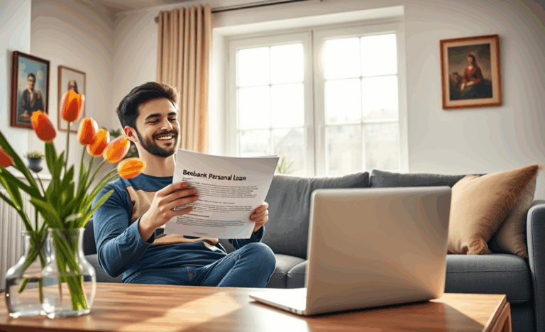 Een afbeelding van iemand die de financiële voordelen van een persoonlijke lening van Beobank verkent.