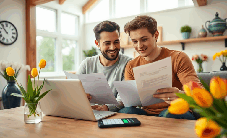 Een persoon gebruikt een laptop om een persoonlijke lening aan te vragen bij BNP Paribas Fortis.