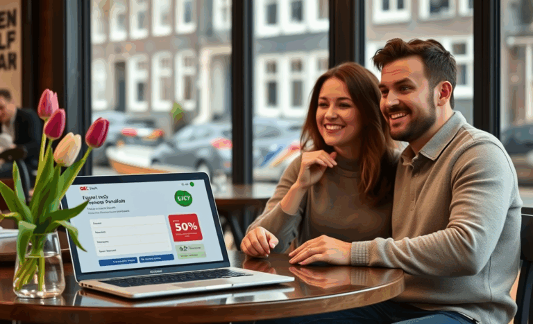 Afbeelding van een persoon die een leningsovereenkomst met CBC Bank ondertekent