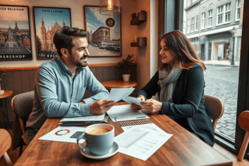 Een persoon die financiële documenten bekijkt voor een persoonlijke lening bij Credishop