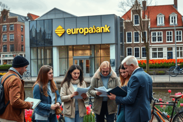 Afbeelding van een persoon die online een lening aanvraagt bij Europabank