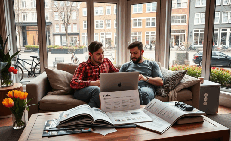 Afbeelding van een persoon die financiële documenten bekijkt voor een persoonlijke lening bij Fintro