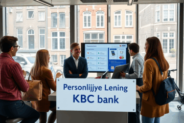 Mensen die een gesprek hebben over KBC Bank persoonlijke lening voor dringende financiële middelen.