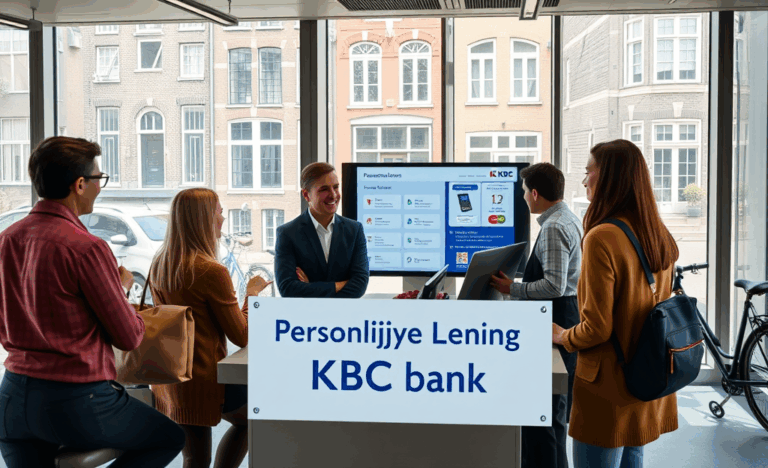 Mensen die een gesprek hebben over KBC Bank persoonlijke lening voor dringende financiële middelen.