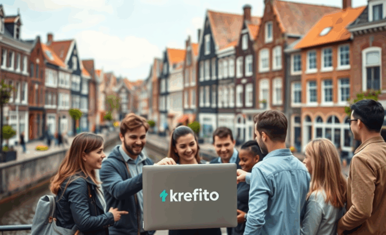 Een persoon die Krefito persoonlijke lening aanvraagt voor snelle financiële steun.