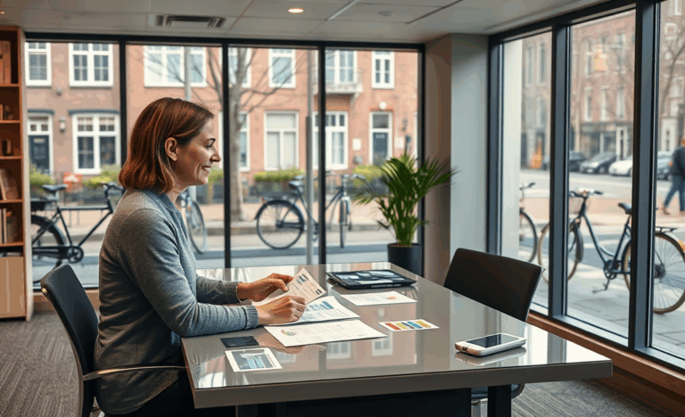 Een persoon die financiële documenten bekijkt voor een persoonlijke lening