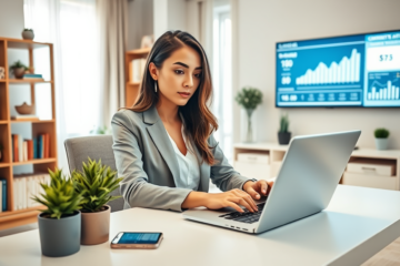 Een afbeelding die het gemak van online krediet illustreert met concurrerende tarieven en een eenvoudig aanvraagproces.